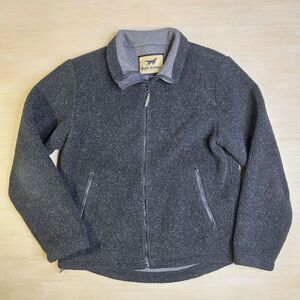 Irish Setter Fleece Jacket Gray Hunting Heavy‎ Full Zip Pockets UltraDry Medium